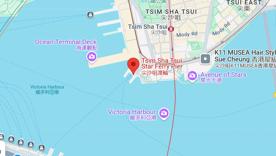 StarFerry on Google Maps Google Maps in China