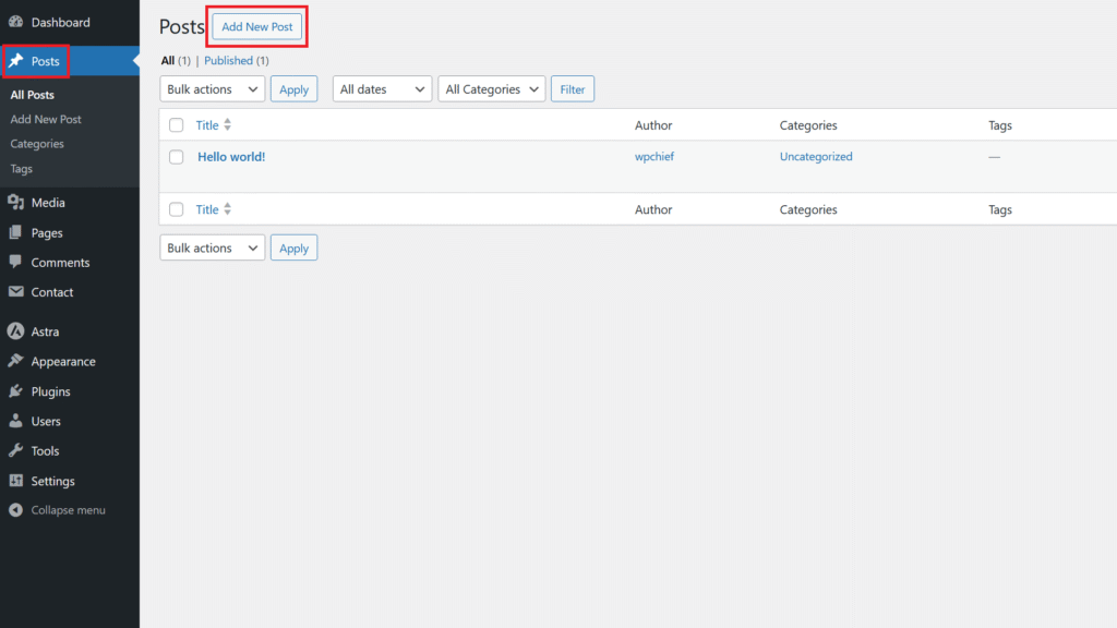 WordPress Blog Posts