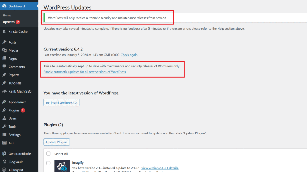 How to Deactivate Automatic WordPress Updates