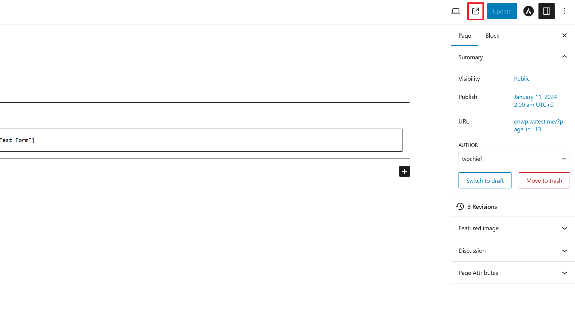WordPress Shortcode Example